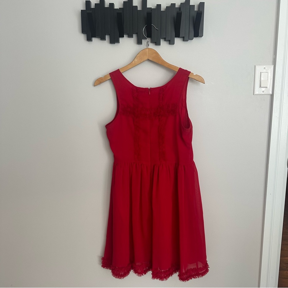 Jacob Red Sleeveless Midi Dress